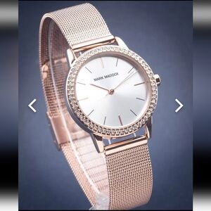 Mark Maddox Rose Gold Women's Watch with Crystal Bezel